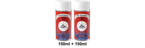Set 1 : 2  x 150ml, Vinylfarbe & Kunstleder-Vinyl-Reiniger