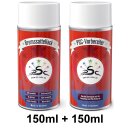 Set 1 : 2  x 150ml, BSL  Graubeige 150 ml RAL 1019 & Metall-Reiniger