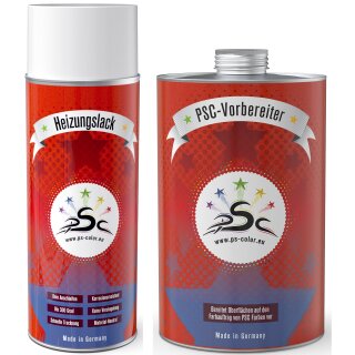 Set 1 : 400ml Heizkörperlack Verkehrspurpur RAL 4006 & 1000ml Metall-Reiniger