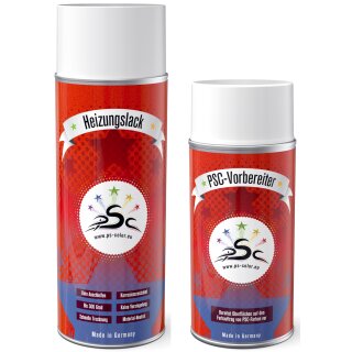 Set 1 : 400ml Heizkörperlack Rotlila RAL 4001 & 150ml Metall-Reiniger