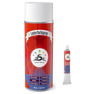 Set 2 : 400ml Lederfarbe Schwarzoliv RAL 6015 & 8gr Flüssigleder Tube