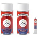 Set 3 : 150ml Lederfarbe Steingrau RAL 7030 & 150ml...