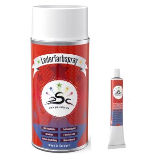 Set 2 : 150ml Lederfarbe passend für  BMW Schwarz & 8gr Flüssigleder Tube