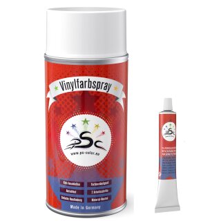 Set 2 : 150ml Vinylfarbe passend für  BMW Sandbeige Hell 2 & 8gr Flüssigleder Tube