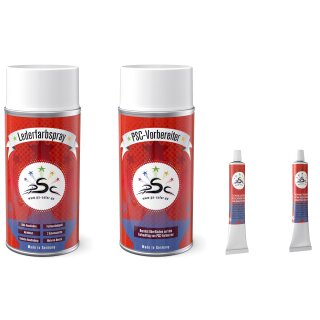 Set 4-150 : Lederfarbe für RAL3000 Lederpflege Leder-Reperatur