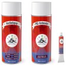 Set 3 : 400ml Vinylfarbe passend für  BMW Silbergrau...
