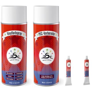 Set 4-400 : Vinylfarbe passend für Mercedes Terra Kunstlederpflege Kunstleder-Reparatur