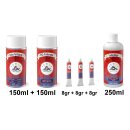Set 6-150 : Lederfarbe für RAL7021 Flicken-Reparatur-Lederpflege-Wertehaltung