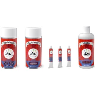 Set 6-400 : Lederfarbe für RAL4001 Flicken-Reparatur-Lederpflege-Wertehaltung