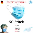 Atem-Schutz-Maske 50 Stk. 3 Lagig BFE: 95+% PFE:30+%...