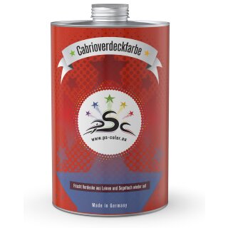 PSC-Cabrioverdeckfarbe Hellgrau-1000ml Dose zum Nach-färben Farbauffrischung